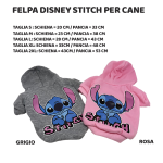 Felpa cane e gatto Disney Stitch