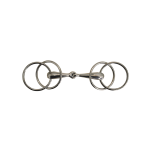 Umbria Equitazione Filetto Snodato Imboccatura Piena con Doppio Anello 65 mm