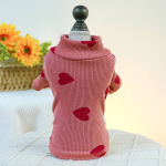Maglione a Collo Alto per Cane e Gatto - Fantasia Cuori