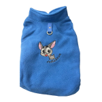 Gilet in pile per cane e gatto con ricamo
