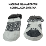 Maglione per cani di piccola taglia con pelliccia sintetica