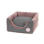 Leopet Cuccia Cubo 2 in 1 per gatto 40 x 40 x 40 h cm - Rosa e Grigio